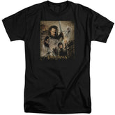 Lord Of The Rings Rotk Poster Men's 18/1 Tall Cotton Short-Sleeve T-Shirt
